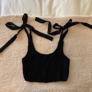 Indah smocked crop top